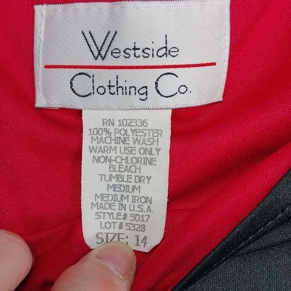 Westside clothing co. Women's size 14 black and red dress - Picture 3 of 8
